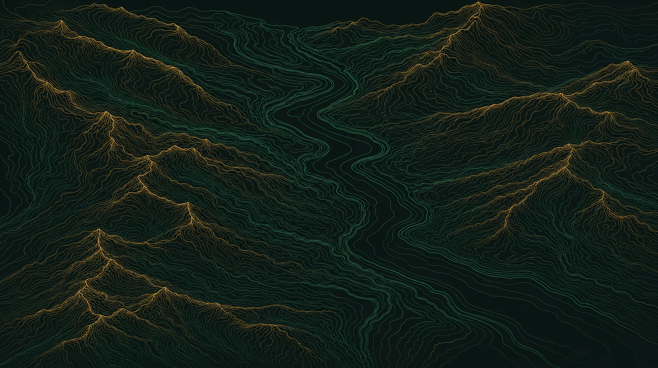 Topographic ridgelines of the Arkansas River Valley